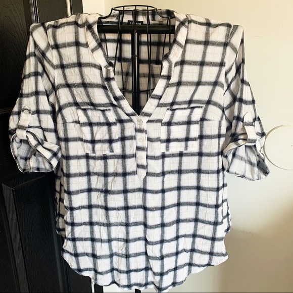 Torrid Plaid Sheer pullover Top
